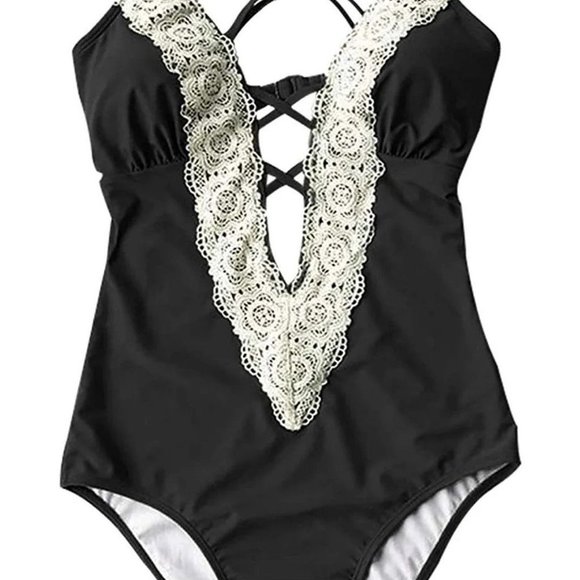 Women's Ladies Vintage Lace Bikini Sets Beach Swimwear Bathing Suit - Picture 2 of 6